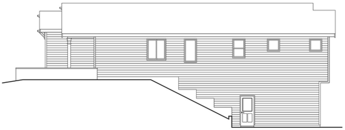 Right Elevation for House Plan #341371