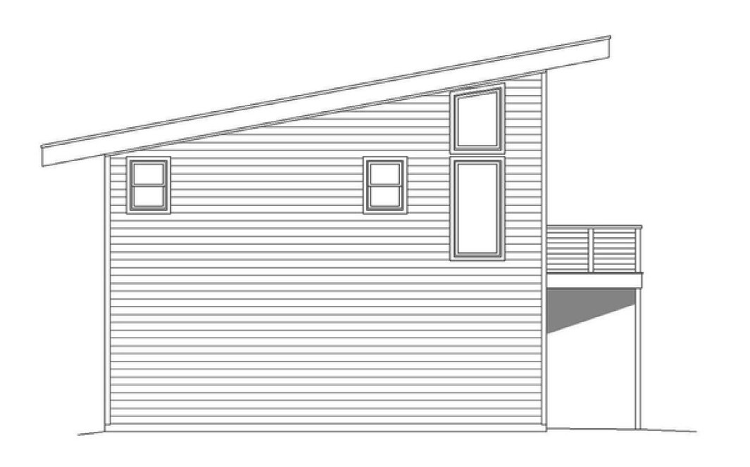 Left Elevation for House Plan #690560