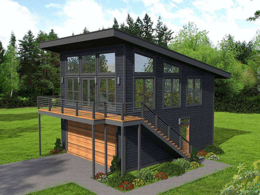 Full Rendering for House Plan #690560