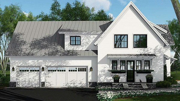Left Elevation for House Plan #286882