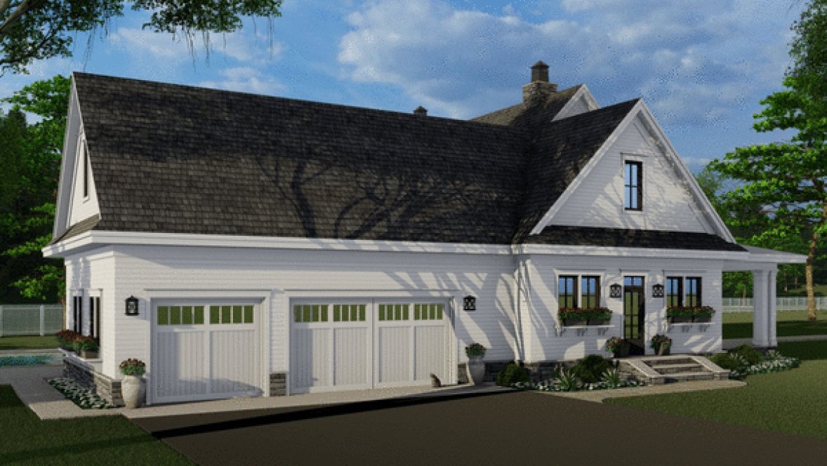 Left Elevation for House Plan #283192