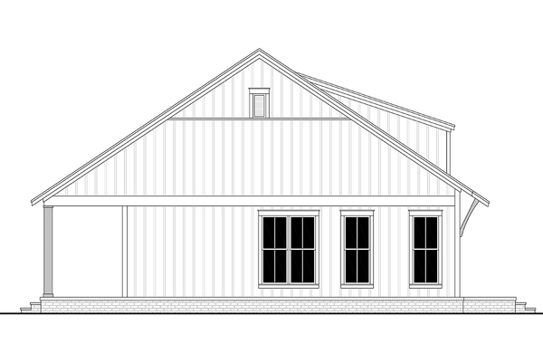 Left Elevation for House Plan #300701