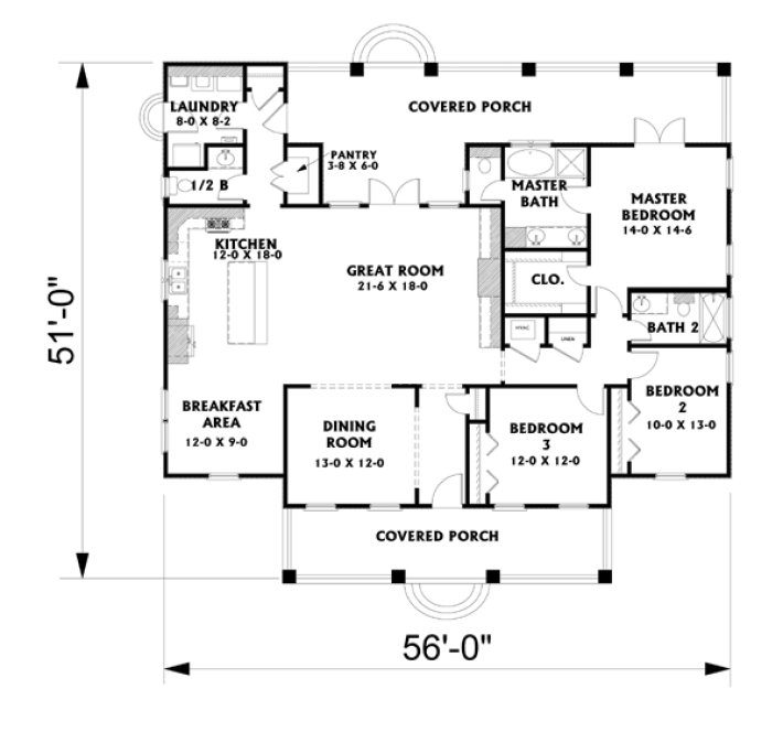 Main Floor Plan for House Plan #438591