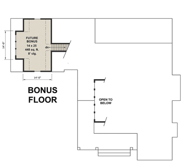 Attic Plan for House Plan #283842