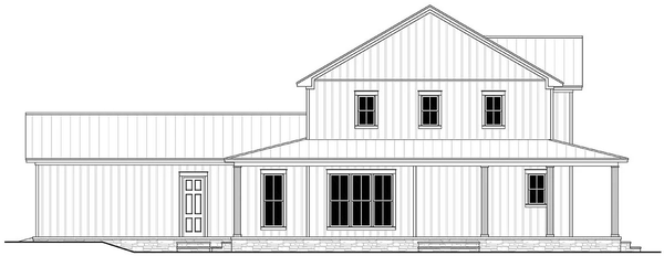 Left Elevation for House Plan #308262