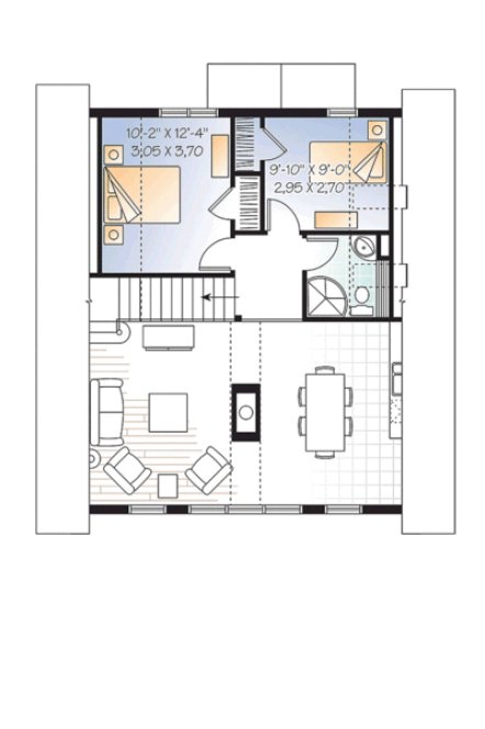 Second Floor Plan for House Plan #141031