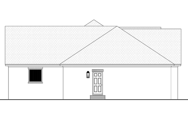 Left Elevation for House Plan #302002