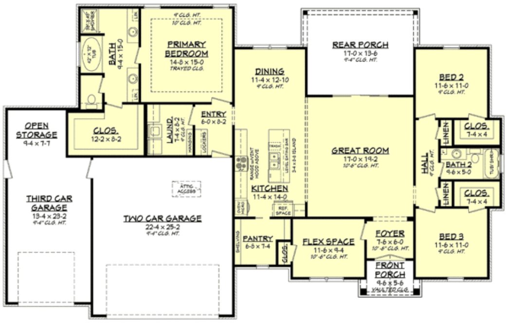 Main Floor Plan for House Plan #302002