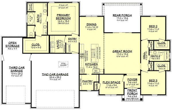 Main Floor Plan for House Plan #302002