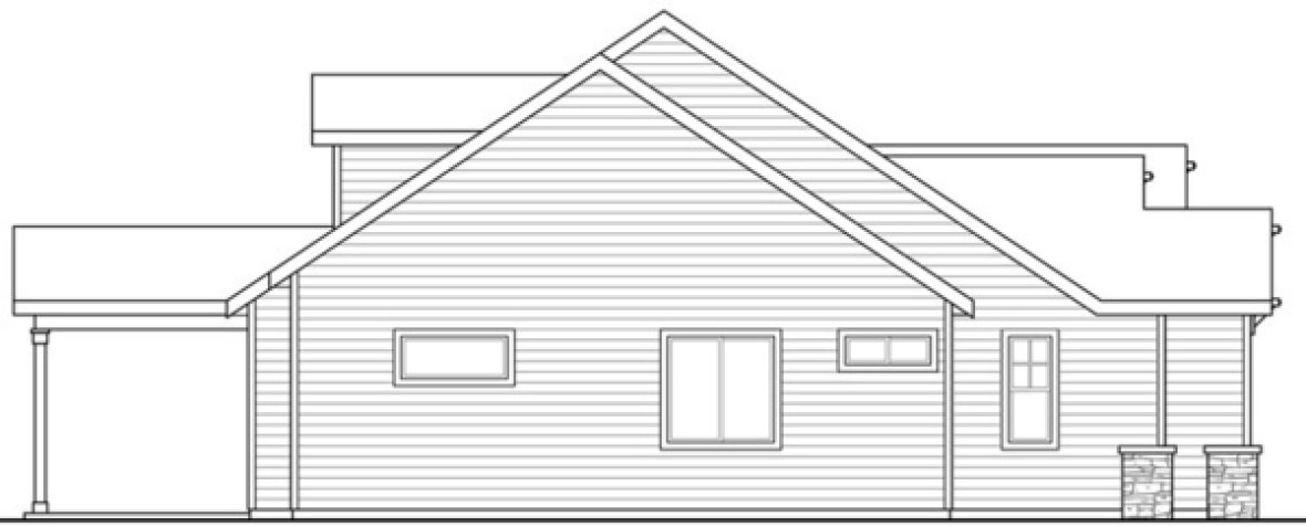Left Elevation for House Plan #341971