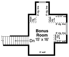 Attic Plan for House Plan #341971