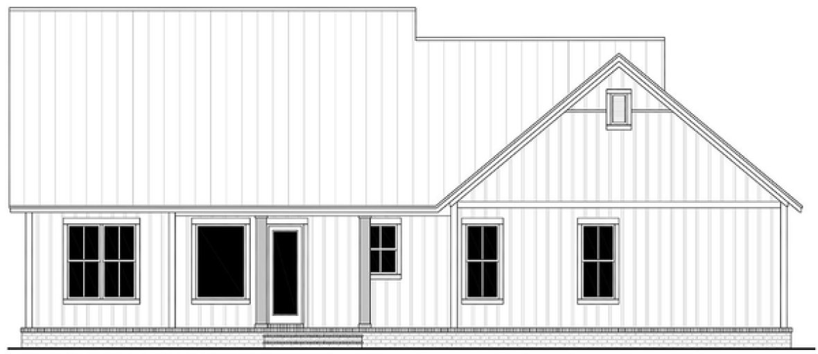 Rear Elevation for House Plan #300471