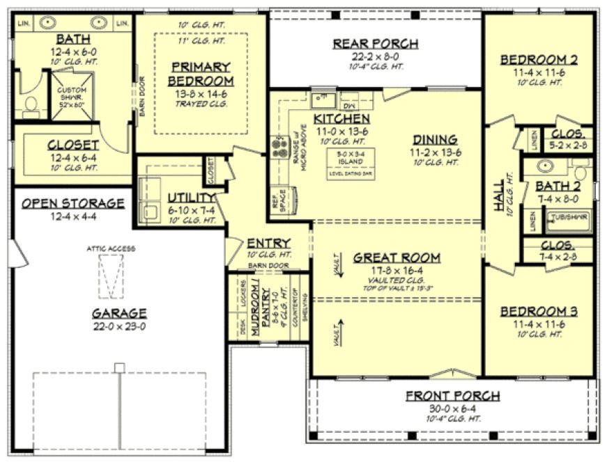 Main Floor Plan for House Plan #300471