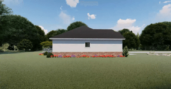 Left Elevation for House Plan #210062