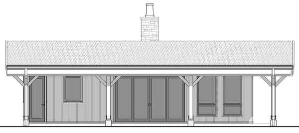 Left Elevation for House Plan #593011