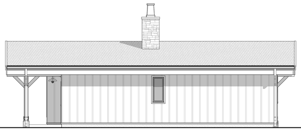 Right Elevation for House Plan #593011