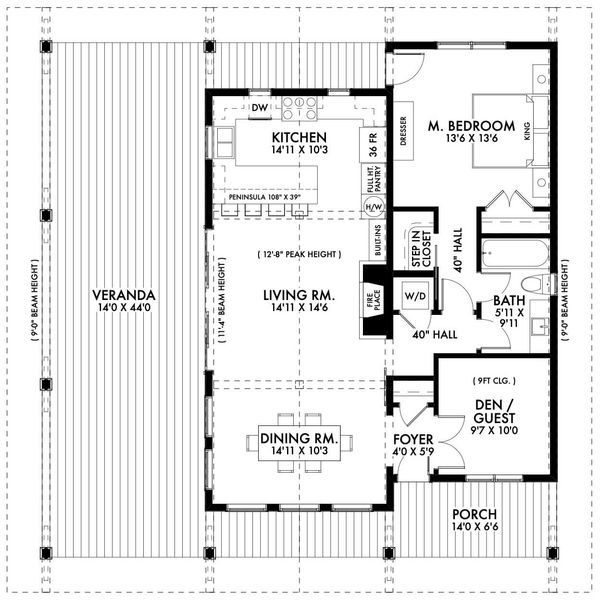Main Floor Plan for House Plan #593011