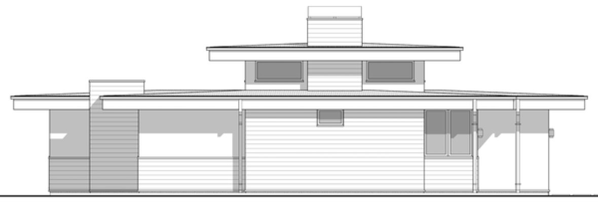 Left Elevation for House Plan #590522