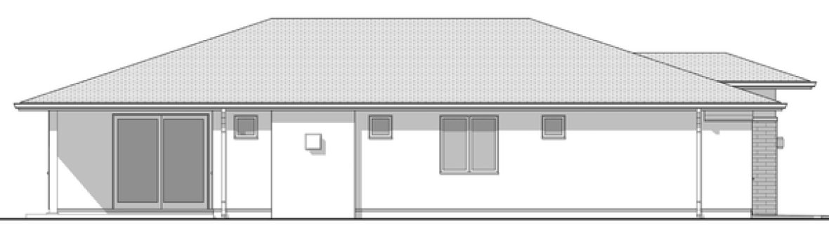 Left Elevation for House Plan #595751
