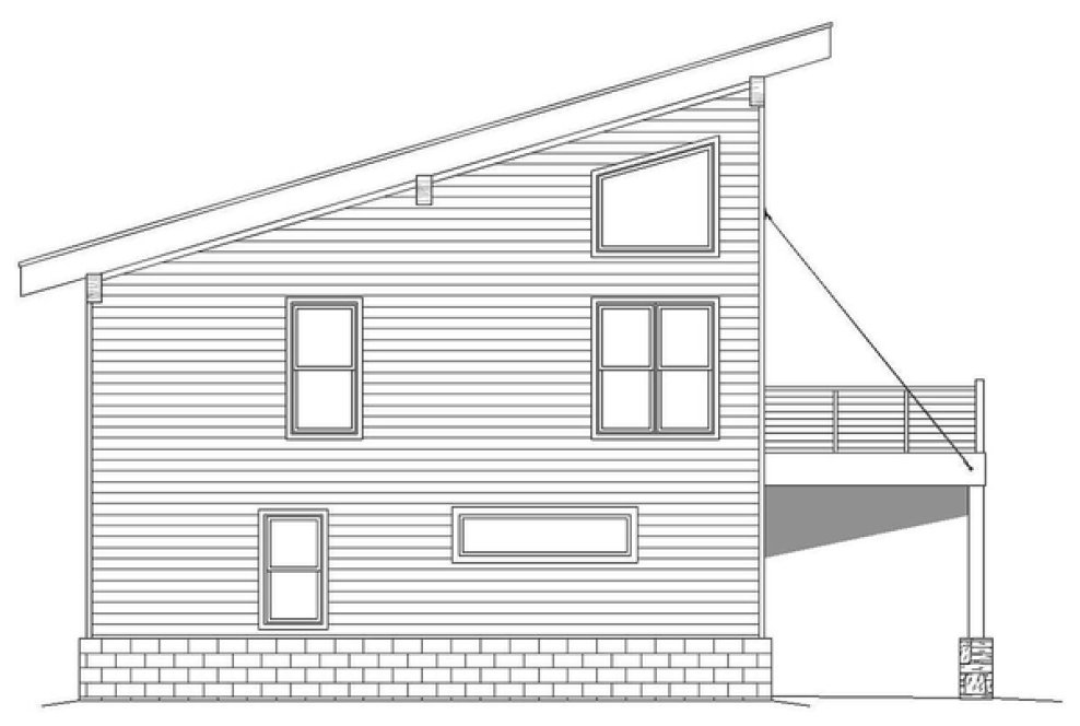 Left Elevation for House Plan #699531