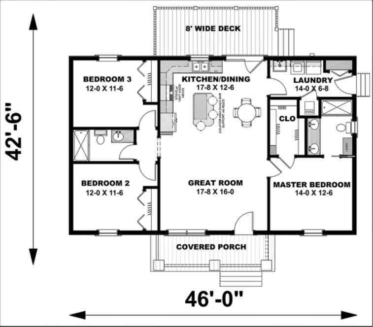 Main Floor Plan for House Plan #431131