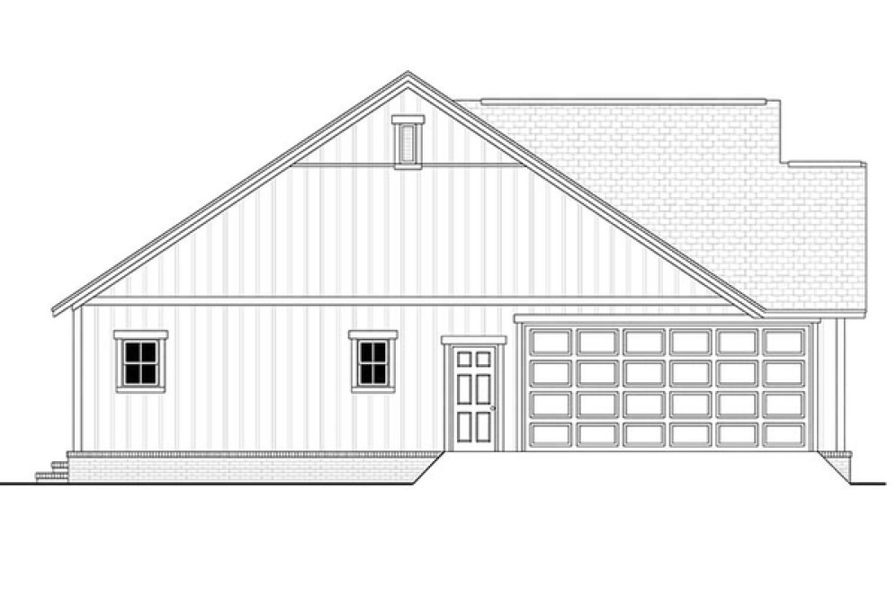 Left Elevation for House Plan #308931