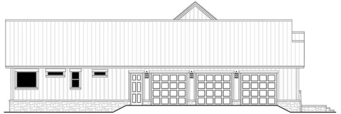 Left Elevation for House Plan #304542