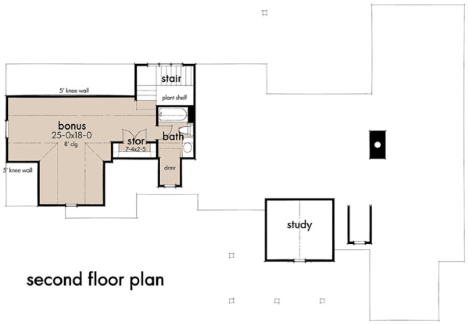 Attic Plan for House Plan #642471