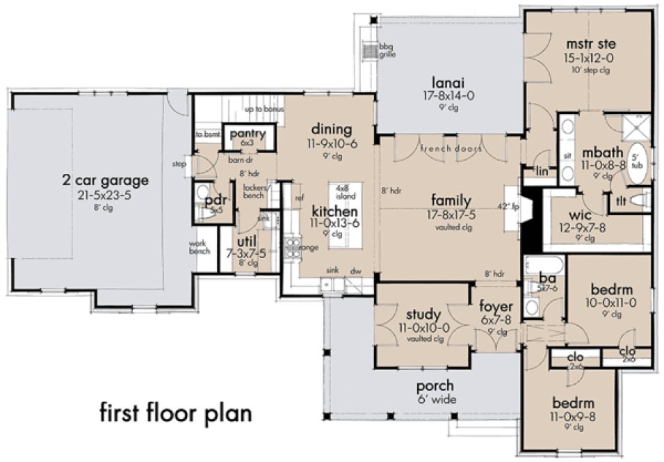 Main Floor Plan for House Plan #642471