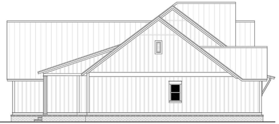 Left Elevation for House Plan #303552