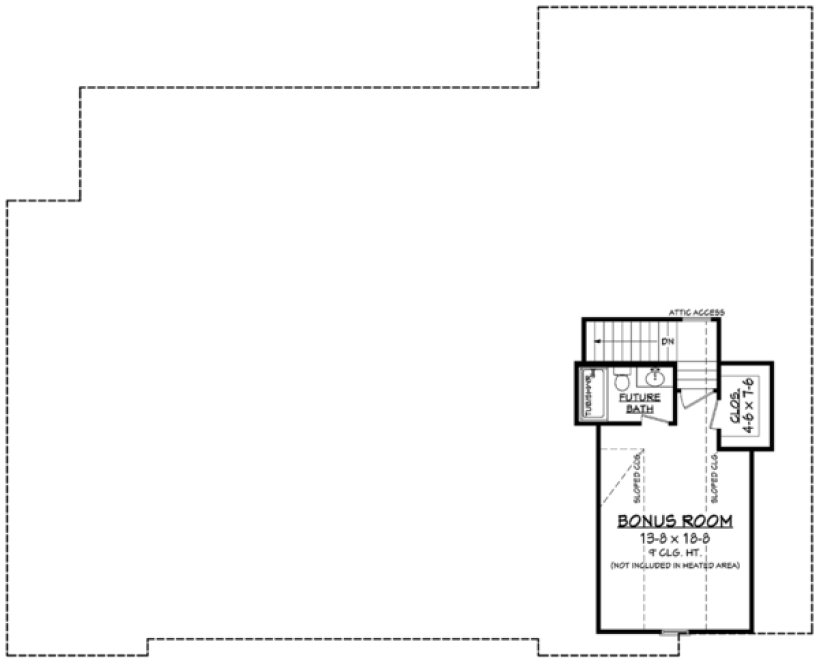 Attic Plan for House Plan #303552