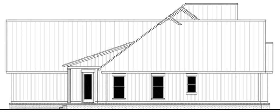 Left Elevation for House Plan #306803