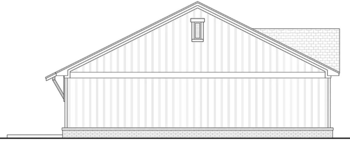 Left Elevation for House Plan #306002