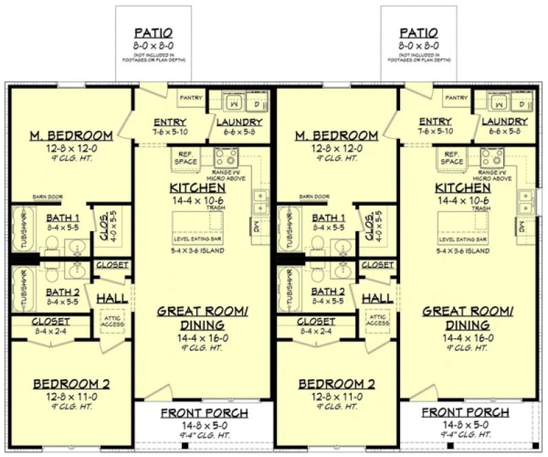 Main Floor Plan for House Plan #306002