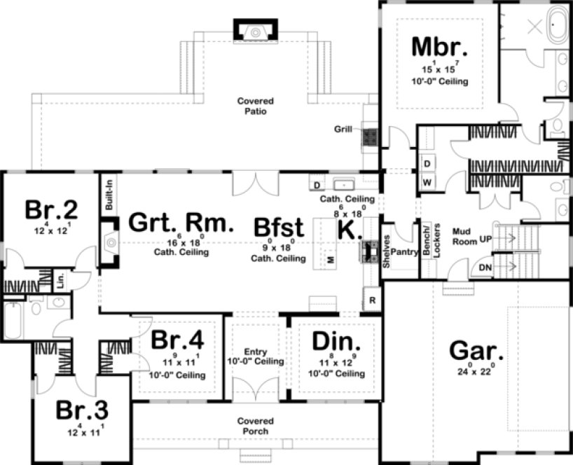 Main Floor Plan for House Plan #701642