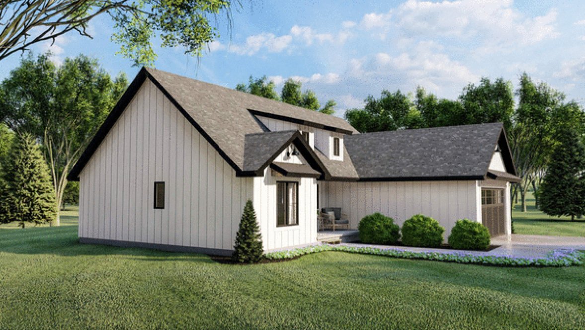 Left Elevation for House Plan #708541