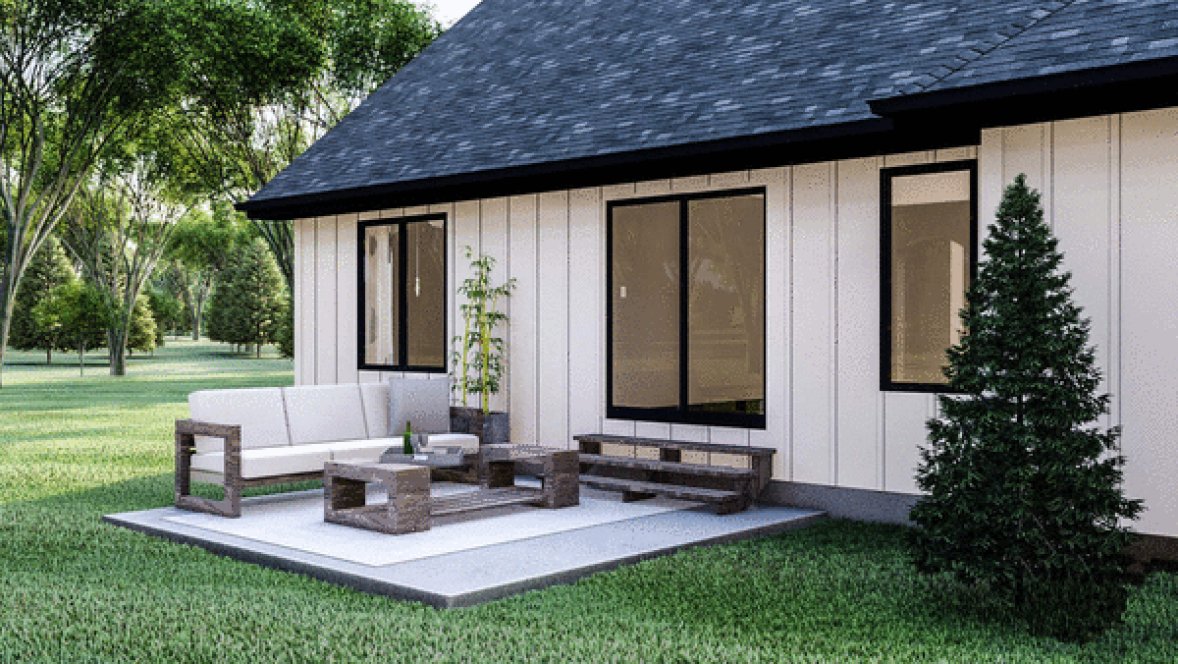 Rear Elevation for House Plan #708541