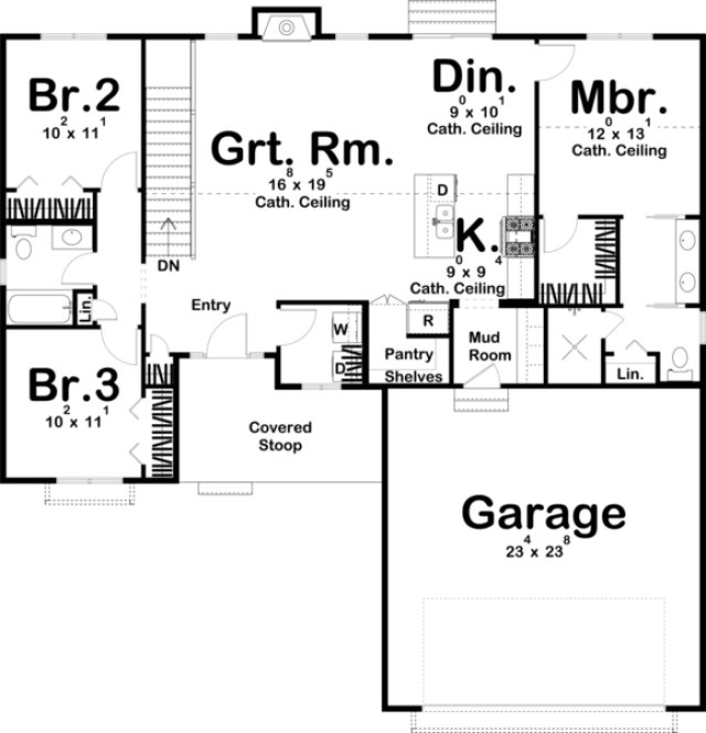 Main Floor Plan for House Plan #708541