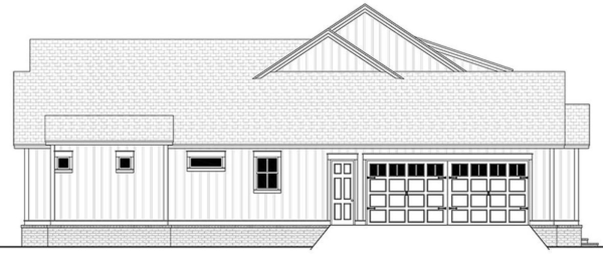 Left Elevation for House Plan #306703