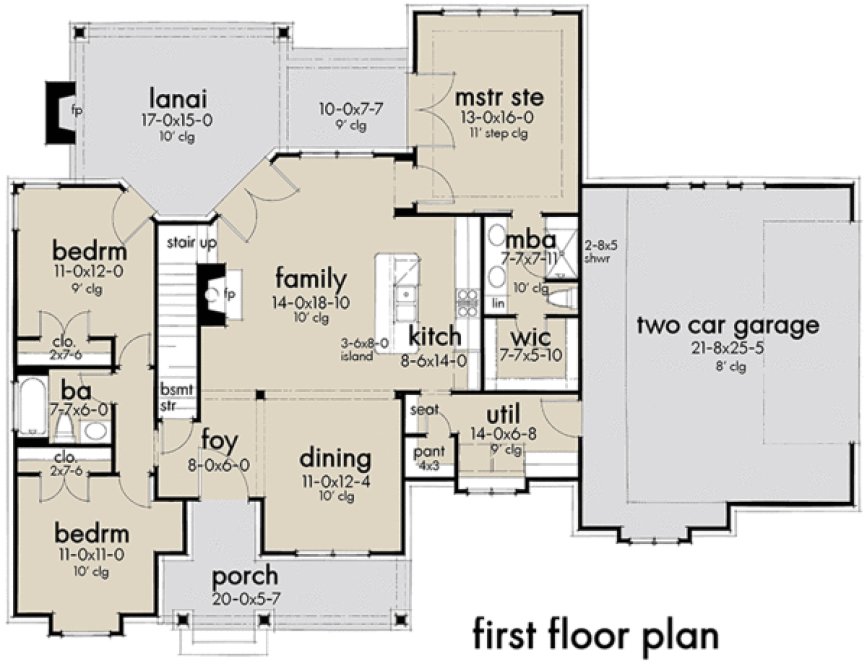 Main Floor Plan for House Plan #646841