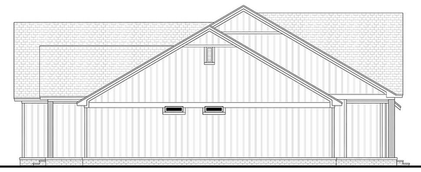 Left Elevation for House Plan #302382
