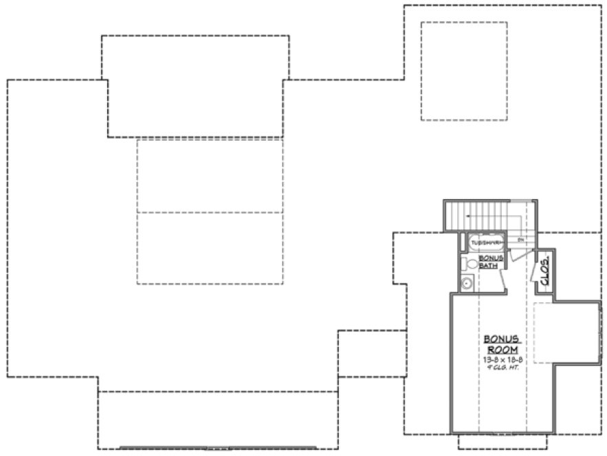 Attic Plan for House Plan #302382