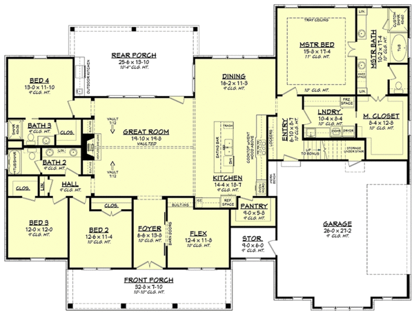 Main Floor Plan for House Plan #302382