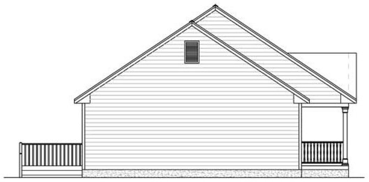 Left Elevation for House Plan #740041