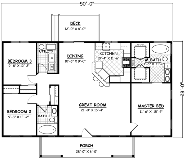 Main Floor Plan for House Plan #740041