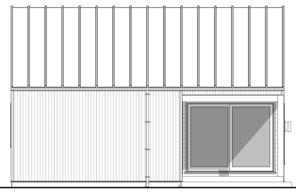Left Elevation for House Plan #590080
