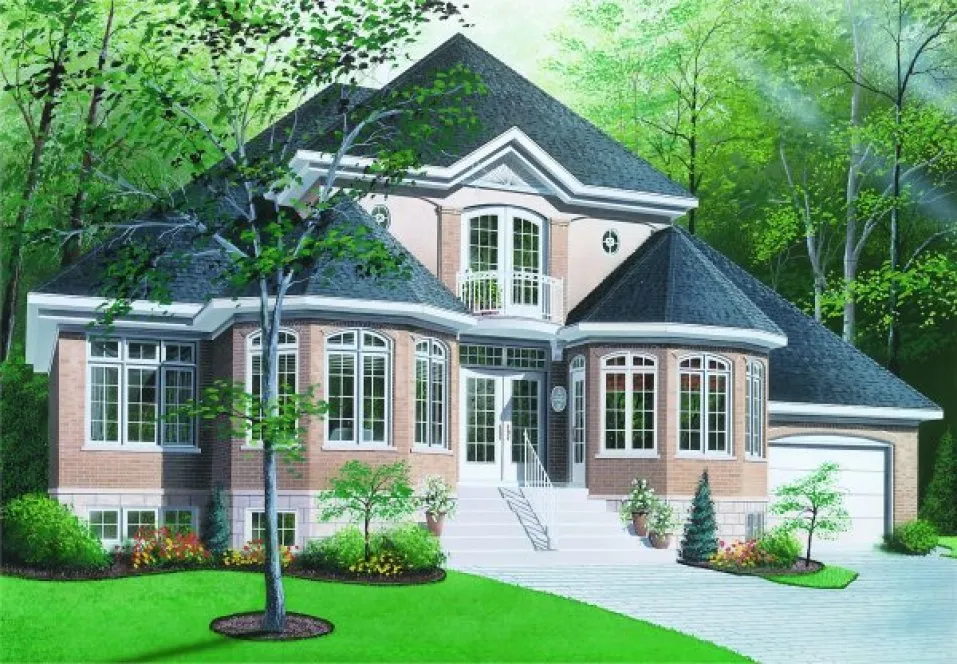Full Rendering for House Plan #145082