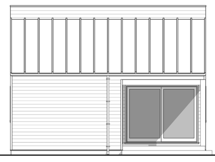 Left Elevation for House Plan #590060