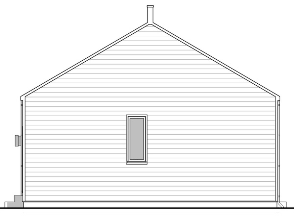 Rear Elevation for House Plan #590060