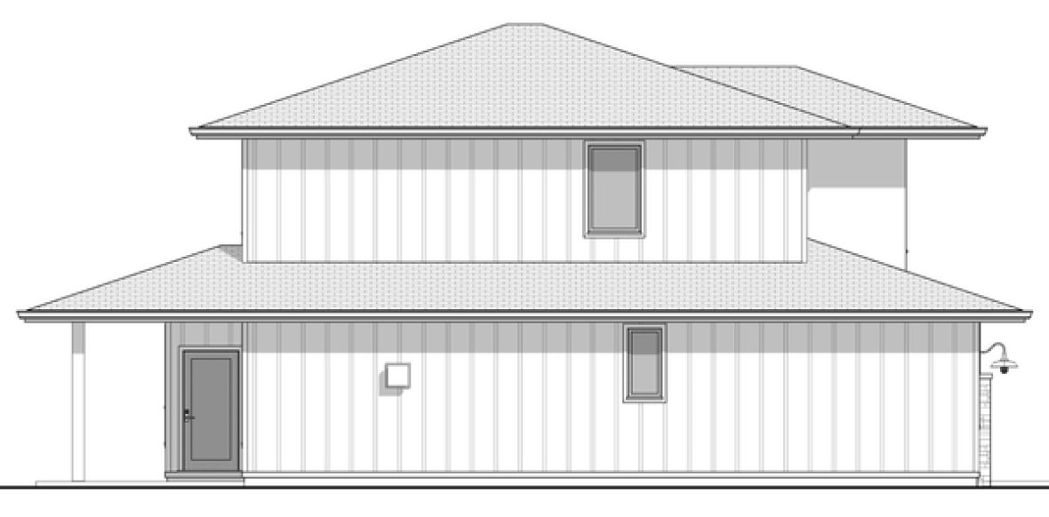 Left Elevation for House Plan #593912